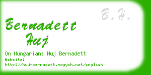 bernadett huj business card